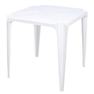 Conjunto de Mesa com Poltrona Spazio cor Branca - Rei do Plástico